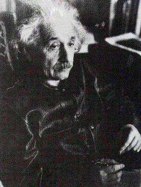 Einstein  Wearing a Leather Jacket in His Study